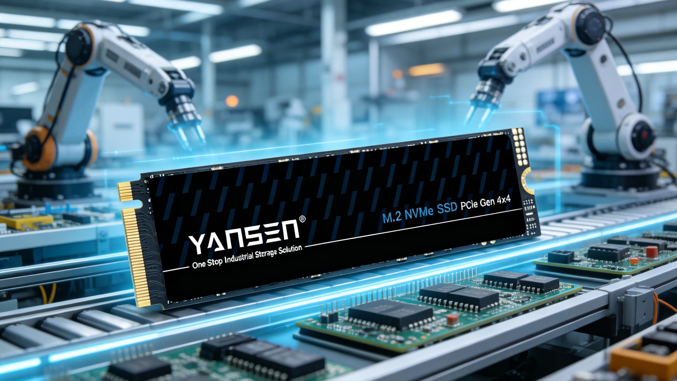 Industrial NVMe SSD - PCIe 3.0 vs PCIe 4.0 for AI-Driven Manufacturing and Edge Computing 1 Industrial NVMe SSD