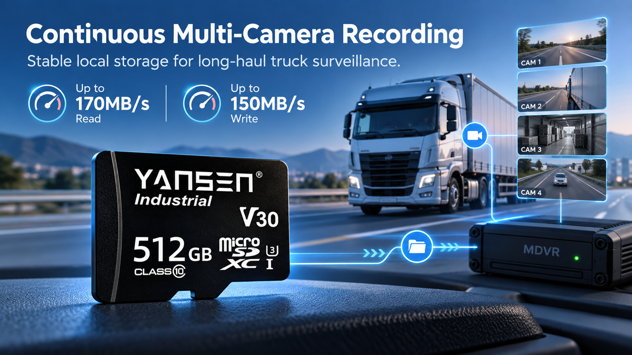 YANSEN Freight Truck MDVR Customer Case 2 industrial ssd
